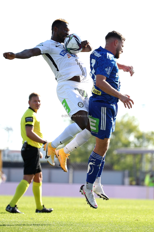 Hartberg - Sturm Graz
Oesterreichische Fussball Bundesliga, 10. Runde, TSV Hartberg - SK Sturm Graz, Arena Hartberg, 03.10.2021. 

Foto zeigt Anderson Niangbo (Sturm)
