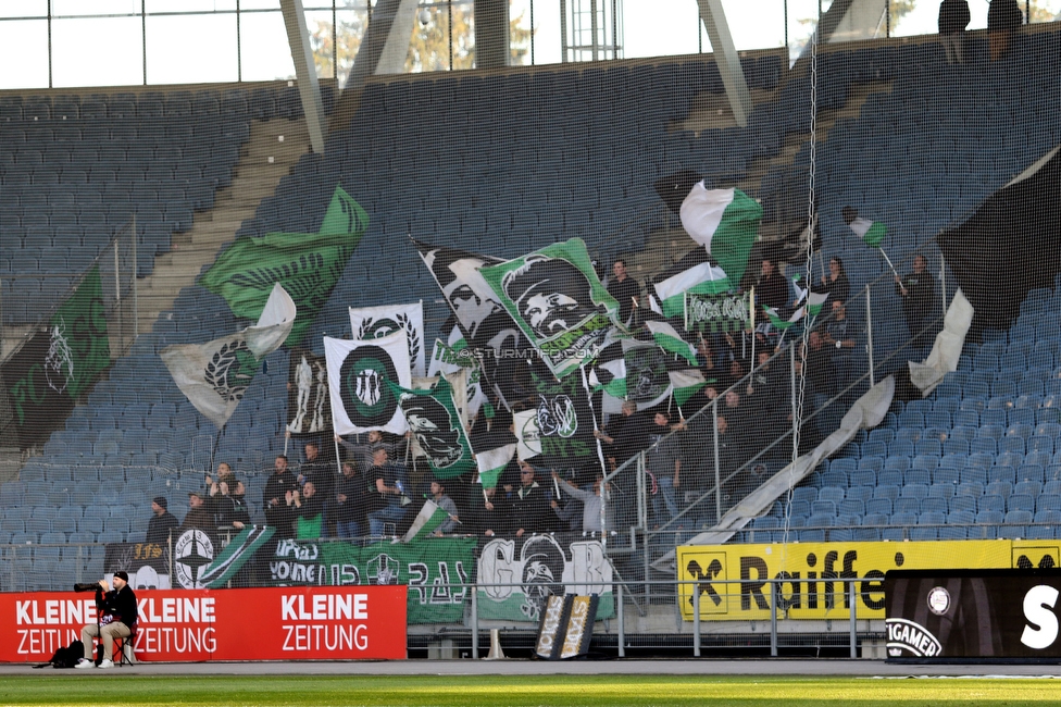 Sturm Graz - Ried
Oesterreichische Fussball Bundesliga, 11. Runde, SK Sturm Graz - SV Ried, Stadion Liebenau Graz, 17.10.2021. 

Foto zeigt Fans von Sturm
