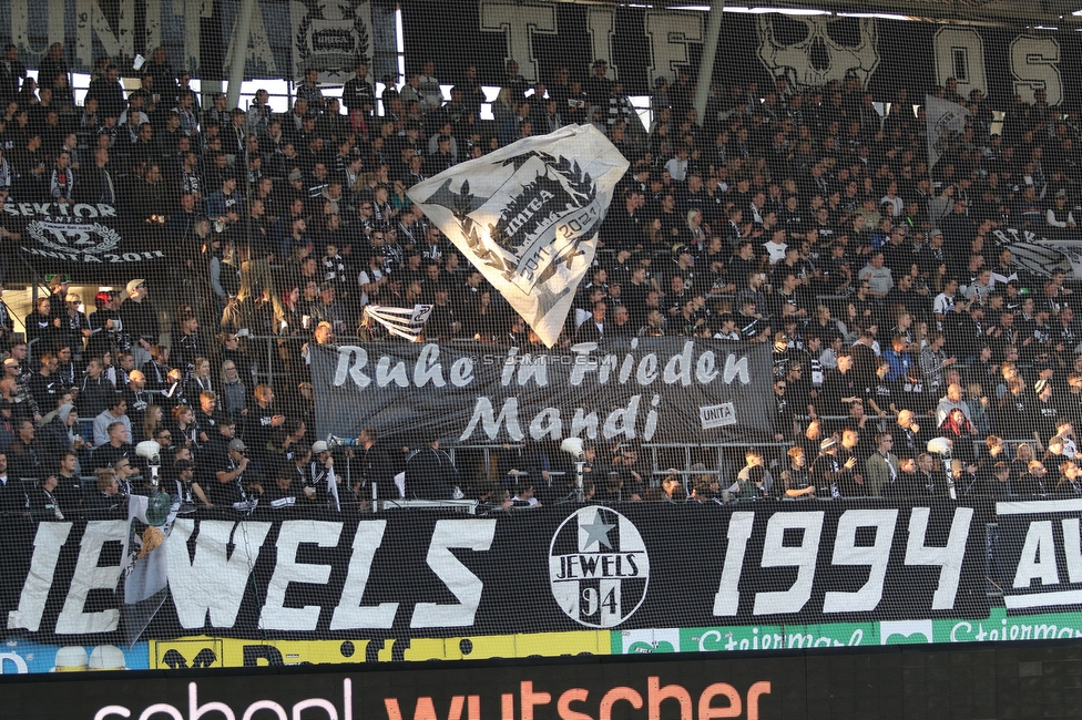 Sturm Graz - Ried
Oesterreichische Fussball Bundesliga, 11. Runde, SK Sturm Graz - SV Ried, Stadion Liebenau Graz, 17.10.2021. 

Foto zeigt Fans von Sturm
