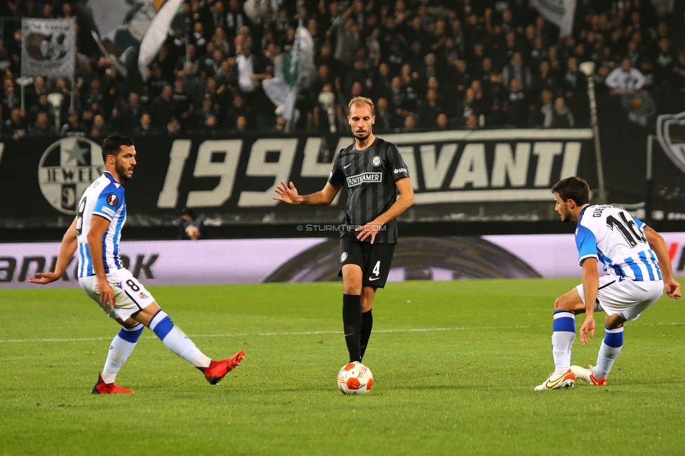 Sturm Graz - Real Sociedad
UEFA Europa League Gruppenphase 3. Spieltag, SK Sturm Graz - Real Sociedad, Stadion Liebenau, Graz, 21.10.2021. 

Foto zeigt Jon Gorenc-Stankovic (Sturm)
