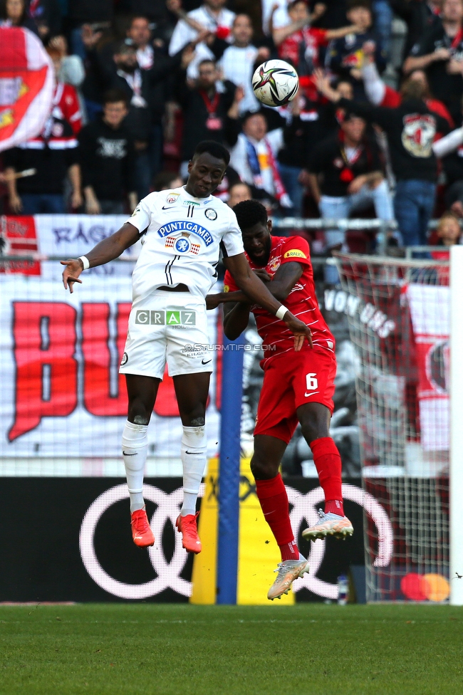 Salzburg - Sturm Graz
Oesterreichische Fussball Bundesliga, 12. Runde, FC RB Salzburg - SK Sturm Graz, Stadion Wals-Siezenheim, 24.10.2021. 

Foto zeigt Kelvin Yeboah (Sturm)
