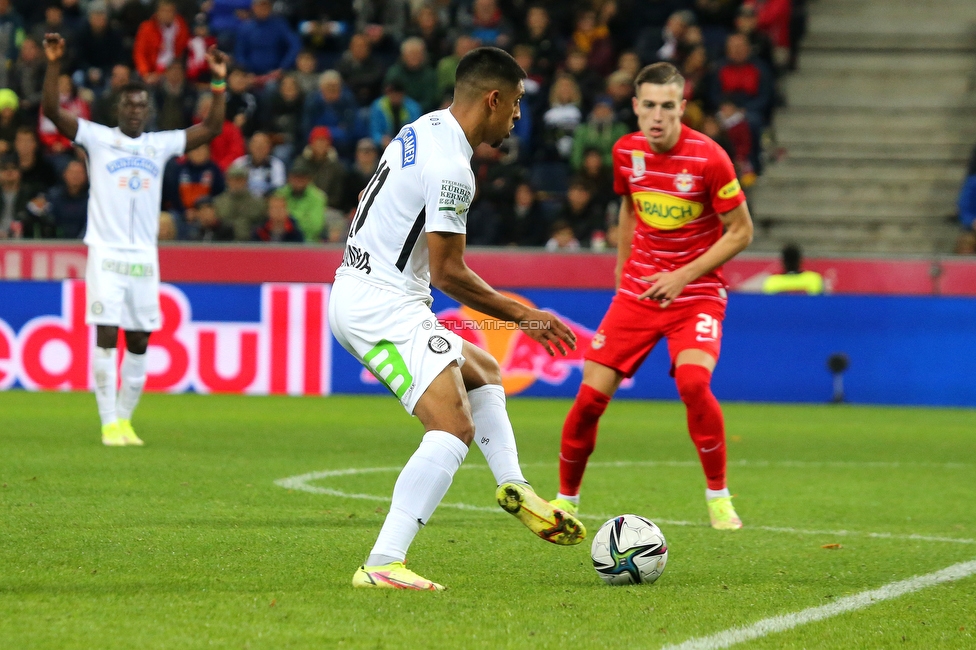 Salzburg - Sturm Graz
Oesterreichische Fussball Bundesliga, 12. Runde, FC RB Salzburg - SK Sturm Graz, Stadion Wals-Siezenheim, 24.10.2021. 

Foto zeigt Manprit Sarkaria (Sturm)
