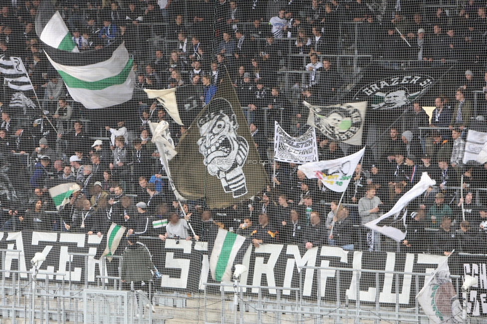 Sturm Graz - Ried
OEFB Cup, 3. Runde, SK Sturm Graz - SV Ried, Stadion Liebenau Graz, 27.10.2021. 

Foto zeigt Fans von Sturm
