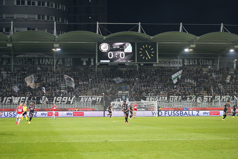 Sturm Graz - Ried
OEFB Cup, 3. Runde, SK Sturm Graz - SV Ried, Stadion Liebenau Graz, 27.10.2021. 

Foto zeigt Fans von Sturm
