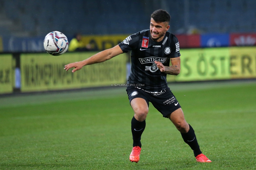 Sturm Graz - Ried
OEFB Cup, 3. Runde, SK Sturm Graz - SV Ried, Stadion Liebenau Graz, 27.10.2021. 

Foto zeigt Jusuf Gazibegovic (Sturm)
