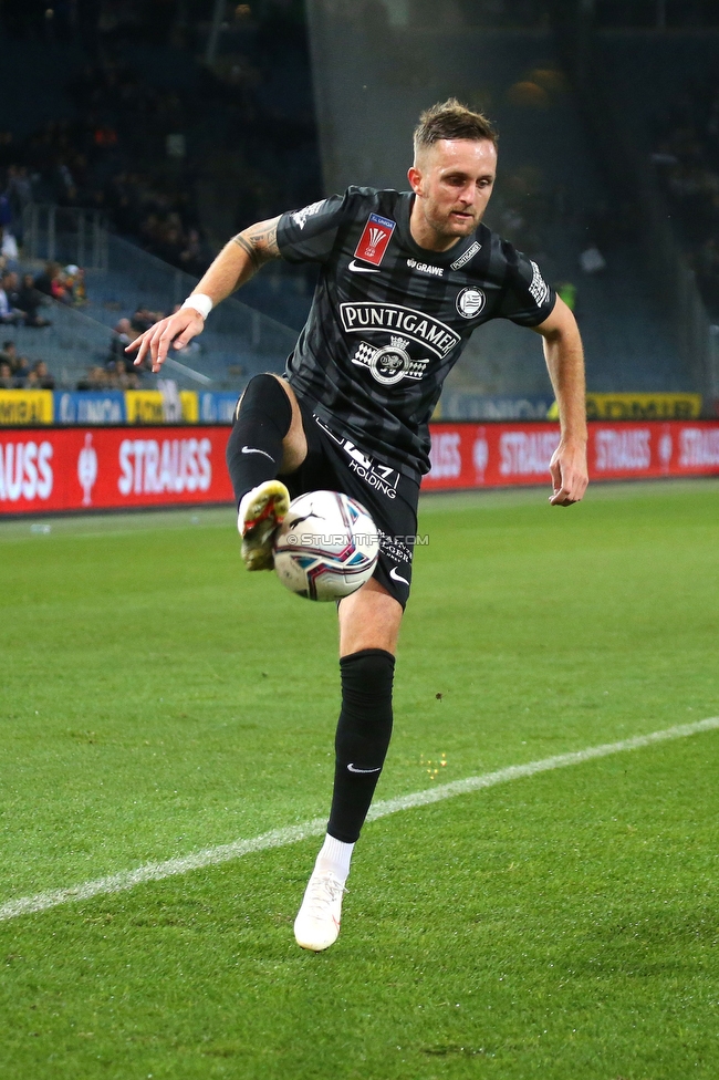 Sturm Graz - Ried
OEFB Cup, 3. Runde, SK Sturm Graz - SV Ried, Stadion Liebenau Graz, 27.10.2021. 

Foto zeigt Jakob Jantscher (Sturm)
