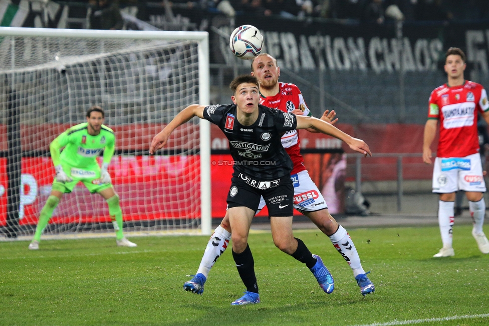 Sturm Graz - Ried
OEFB Cup, 3. Runde, SK Sturm Graz - SV Ried, Stadion Liebenau Graz, 27.10.2021. 

Foto zeigt Moritz Wels (Sturm)
