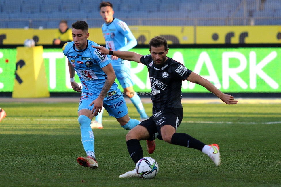 Sturm Graz - Wolfsberg
Oesterreichische Fussball Bundesliga, 13. Runde, SK Sturm Graz - Wolfsberger AC, Stadion Liebenau Graz, 31.10.2021. 

Foto zeigt Andreas Kuen (Sturm)
