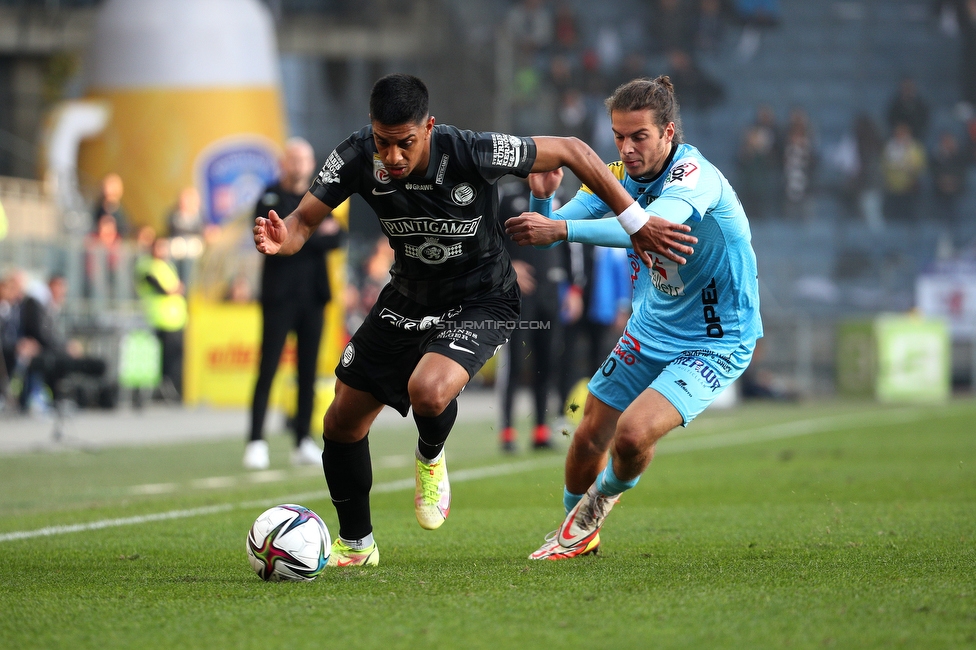 Sturm Graz - Wolfsberg
Oesterreichische Fussball Bundesliga, 13. Runde, SK Sturm Graz - Wolfsberger AC, Stadion Liebenau Graz, 31.10.2021. 

Foto zeigt Manprit Sarkaria (Sturm)
