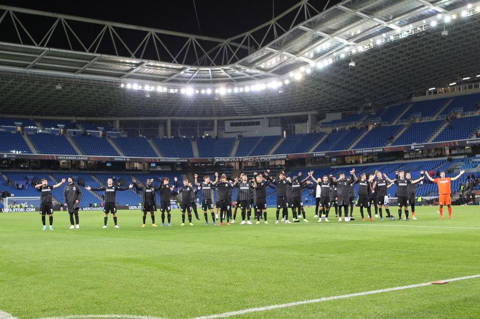 Real Sociedad - Sturm Graz
UEFA Europa League Gruppenphase 4. Spieltag, Real Sociedad - SK Sturm Graz, Reale Arena San Sebastian, 04.11.2021. 

Foto zeigt die Mannschaft von Sturm
