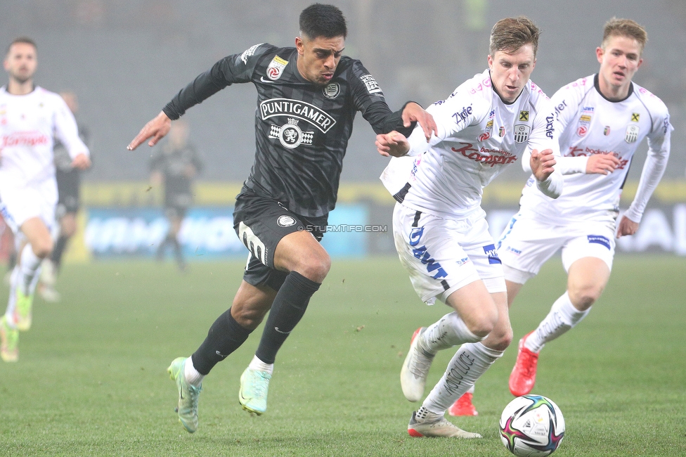 Sturm Graz - LASK
Oesterreichische Fussball Bundesliga, 15. Runde, SK Sturm Graz - LASK, Stadion Liebenau Graz, 21.11.2021. 

Foto zeigt Manprit Sarkaria (Sturm)
