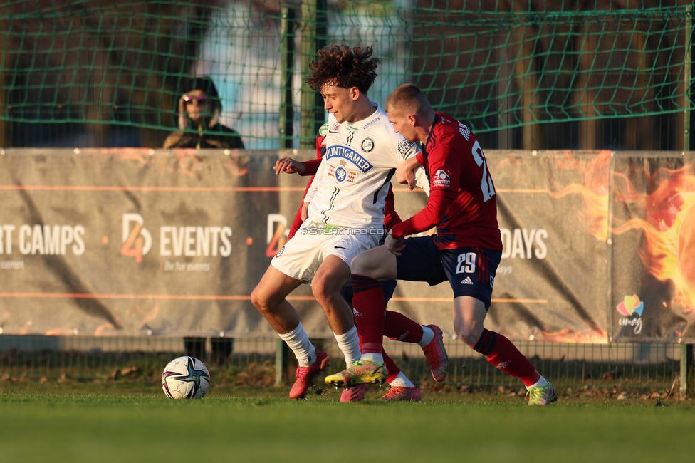 Sturm Graz - Fehervar
Testspiel, SK Sturm Graz - Fehervar, Sportplatz Catez, 15.01.2022. 

Foto zeigt Luca Kronberger (Sturm)
