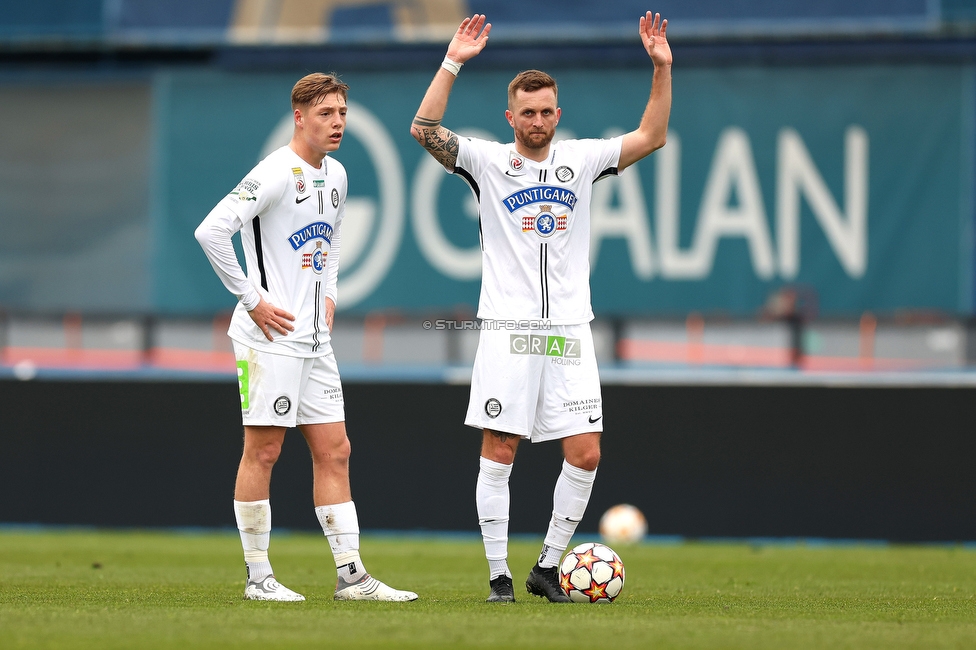 Dinamo Zagreb - Sturm Graz
Testspiel, Dinamo Zagreb - SK Sturm Graz, Stadion Maksimir Zagreb, 23.01.2022. 

Foto zeigt Alexander Prass (Sturm) und Jakob Jantscher (Sturm)
