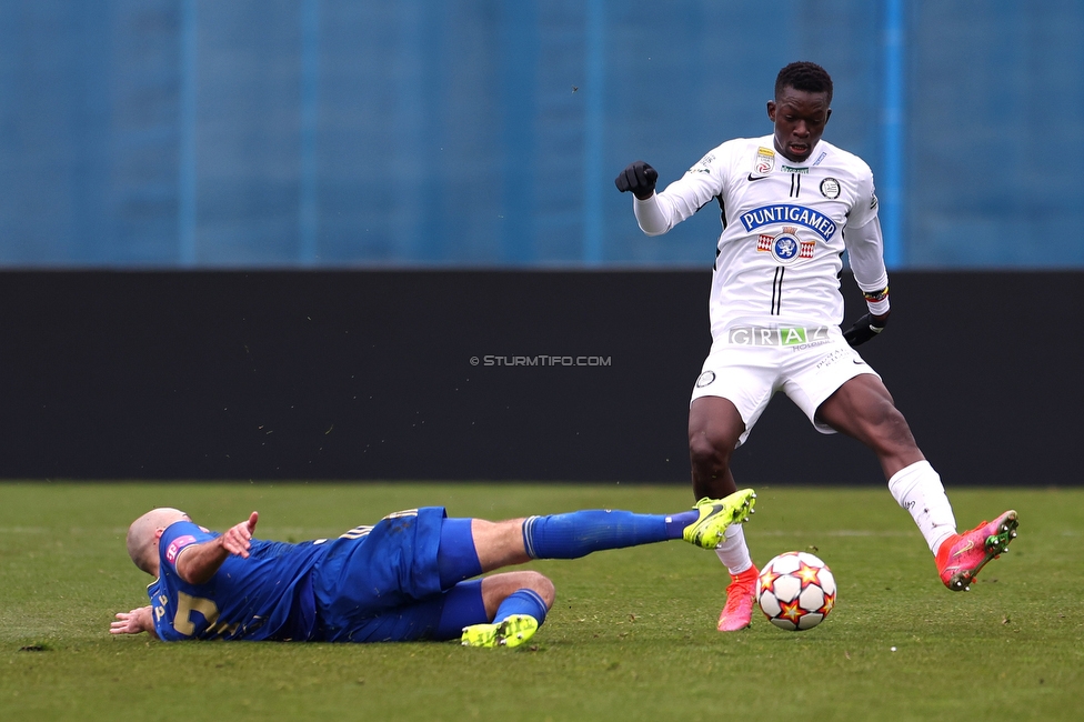 Dinamo Zagreb - Sturm Graz
Testspiel, Dinamo Zagreb - SK Sturm Graz, Stadion Maksimir Zagreb, 23.01.2022. 

Foto zeigt Amadou Dante (Sturm)
