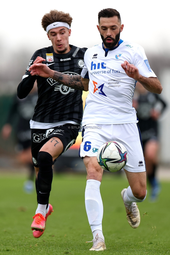 Sturm Graz - Gorica
Testspiel, SK Sturm Graz - ND Gorica, Sportlplatz Catez, 29.01.2022. 

Foto zeigt Christoph Lang (Sturm)
