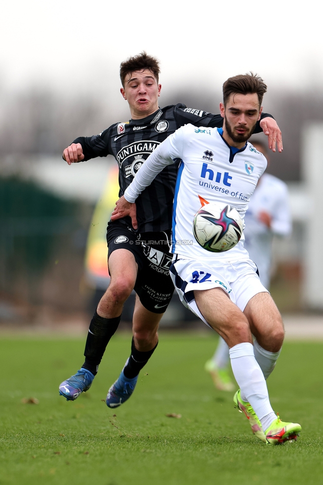 Sturm Graz - Gorica
Testspiel, SK Sturm Graz - ND Gorica, Sportlplatz Catez, 29.01.2022. 

Foto zeigt Moritz Wels (Sturm)
