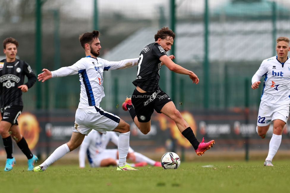 Sturm Graz - Gorica
Testspiel, SK Sturm Graz - ND Gorica, Sportlplatz Catez, 29.01.2022. 

Foto zeigt Luca Kronberger (Sturm)
