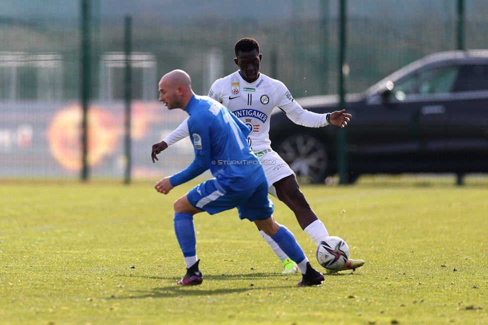 Sturm Graz - Radomlje
Testspiel, SK Sturm Graz - NK Radomlje, Sportlplatz Catez, 29.01.2022. 

Foto zeigt Amadou Dante (Sturm)
