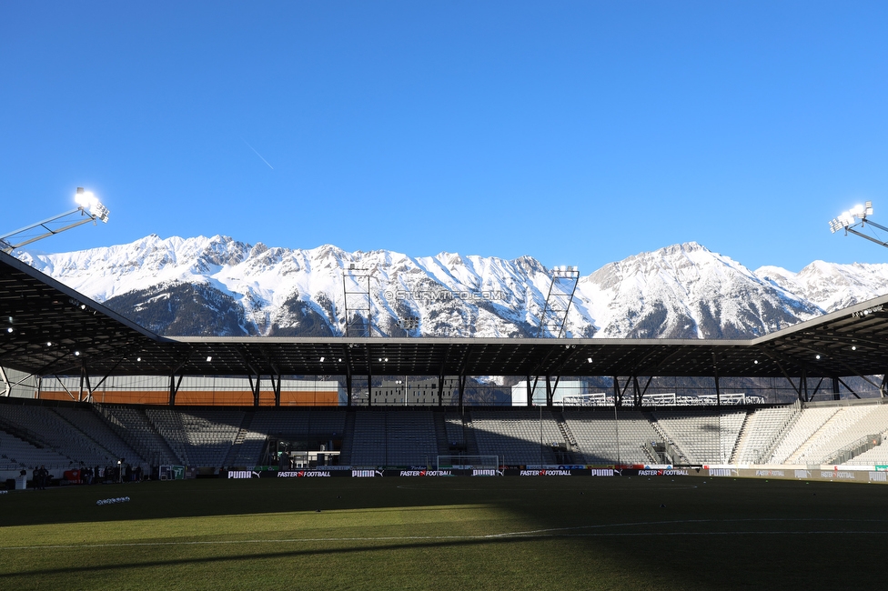 WSG Tirol - Sturm Graz
Oesterreichische Fussball Bundesliga, 19. Runde, WSG Tirol - SK Sturm Graz, Tivoli Neu Innsbruck, 12.02.2022. 

Foto zeigt eine Innenansicht im Tivoli
