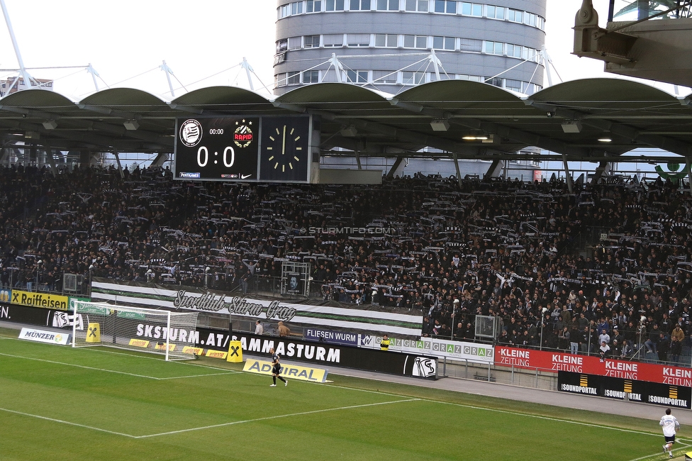 Sturm Graz - Rapid Wien
Oesterreichische Fussball Bundesliga, 20. Runde, SK Sturm Graz - SK Rapid Wien, Stadion Liebenau Graz, 20.02.2022. 

Foto zeigt Fans von Sturm
Schlüsselwörter: schals