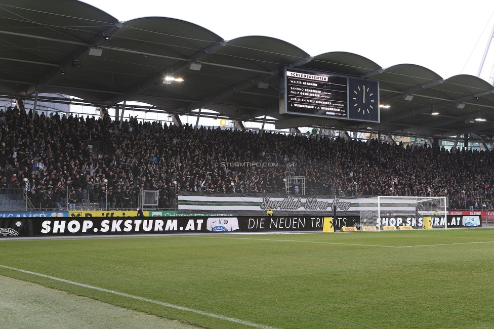 Sturm Graz - Rapid Wien
Oesterreichische Fussball Bundesliga, 20. Runde, SK Sturm Graz - SK Rapid Wien, Stadion Liebenau Graz, 20.02.2022. 

Foto zeigt Fans von Sturm
