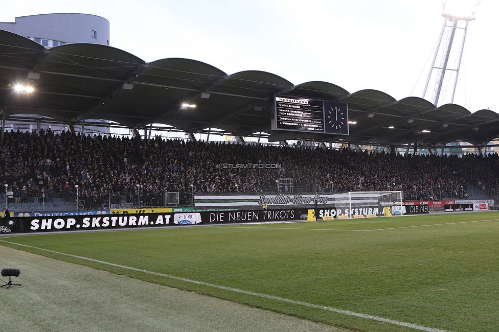 Sturm Graz - Rapid Wien
Oesterreichische Fussball Bundesliga, 20. Runde, SK Sturm Graz - SK Rapid Wien, Stadion Liebenau Graz, 20.02.2022. 

Foto zeigt Fans von Sturm
