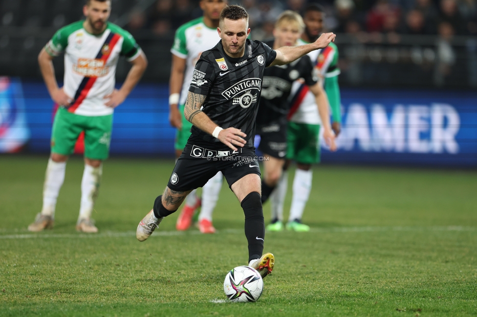 Sturm Graz - Rapid Wien
Oesterreichische Fussball Bundesliga, 20. Runde, SK Sturm Graz - SK Rapid Wien, Stadion Liebenau Graz, 20.02.2022. 

Foto zeigt Jakob Jantscher (Sturm)
Schlüsselwörter: elfmeter