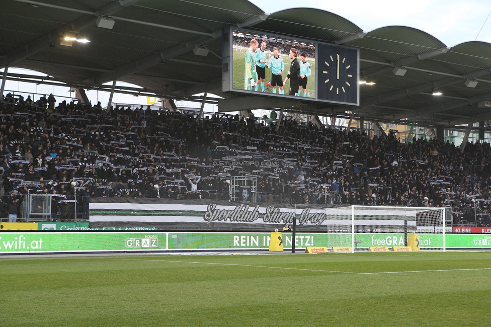 Sturm Graz - Hartberg
Oesterreichische Fussball Bundesliga, 21. Runde, SK Sturm Graz - TSV Hartberg, Stadion Liebenau Graz, 27.02.2022. 

Foto zeigt Fans von Sturm
Schlüsselwörter: schals