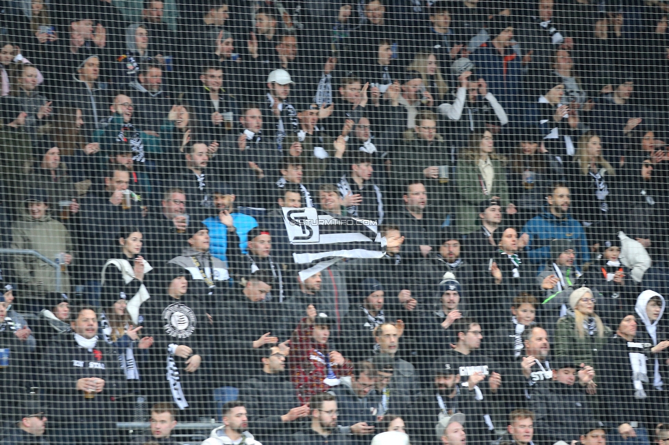 Sturm Graz - Hartberg
Oesterreichische Fussball Bundesliga, 21. Runde, SK Sturm Graz - TSV Hartberg, Stadion Liebenau Graz, 27.02.2022. 

Foto zeigt Fans von Sturm
