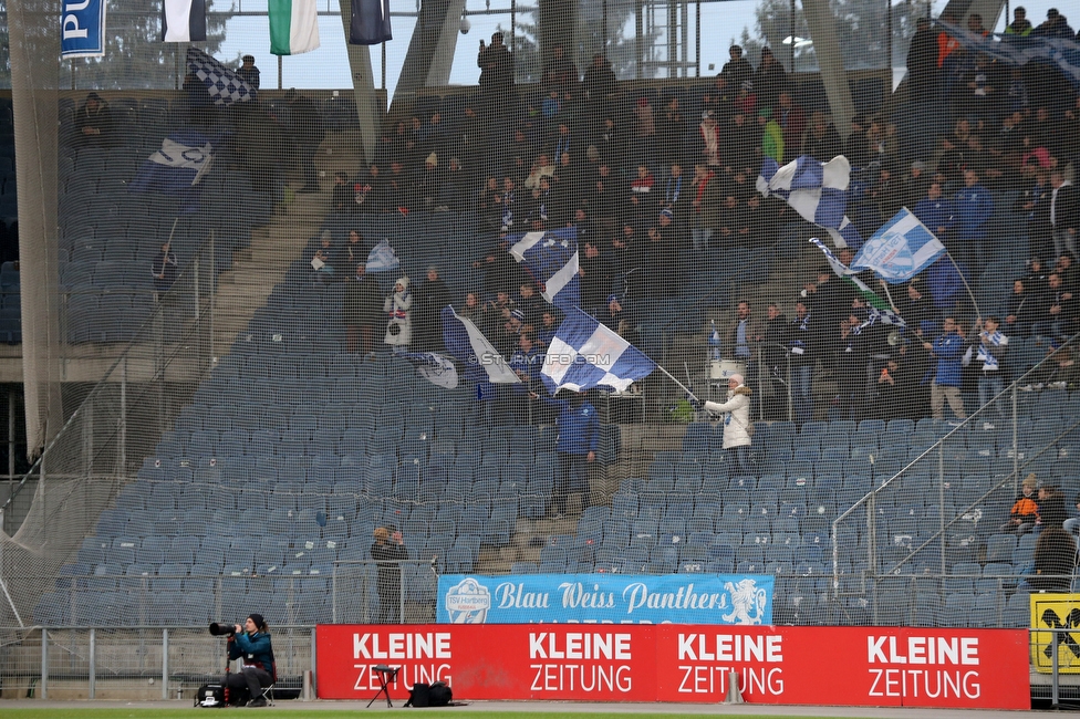 Sturm Graz - Hartberg
Oesterreichische Fussball Bundesliga, 21. Runde, SK Sturm Graz - TSV Hartberg, Stadion Liebenau Graz, 27.02.2022. 

Foto zeigt Fans von Hartberg
