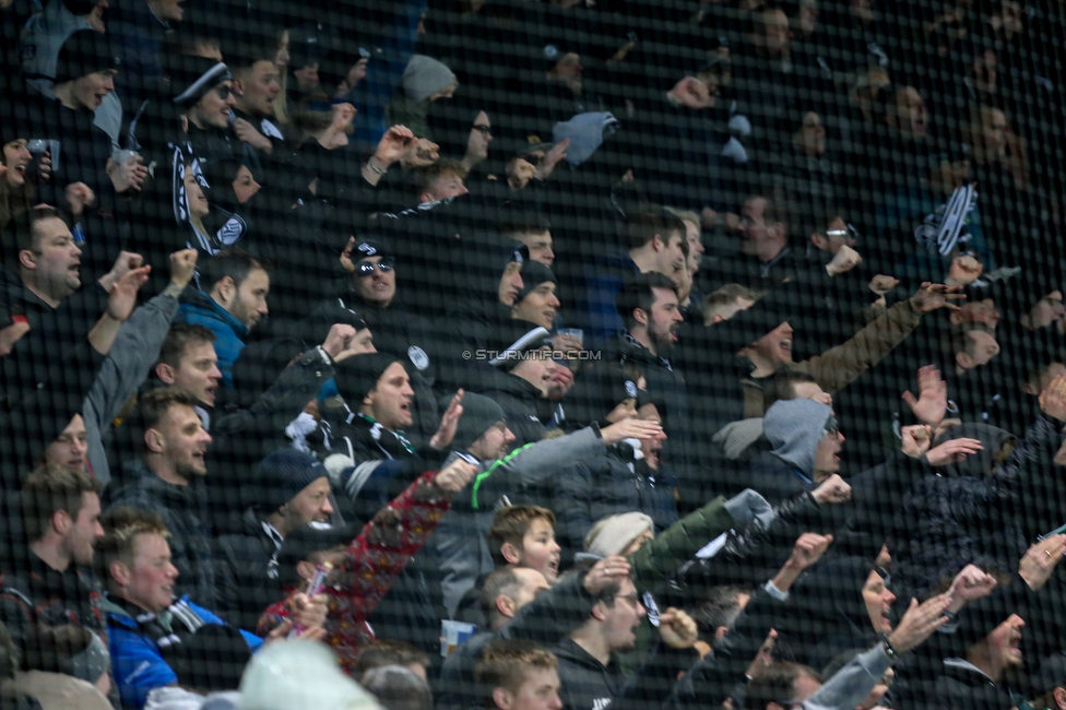 Sturm Graz - Hartberg
Oesterreichische Fussball Bundesliga, 21. Runde, SK Sturm Graz - TSV Hartberg, Stadion Liebenau Graz, 27.02.2022. 

Foto zeigt Fans von Sturm
