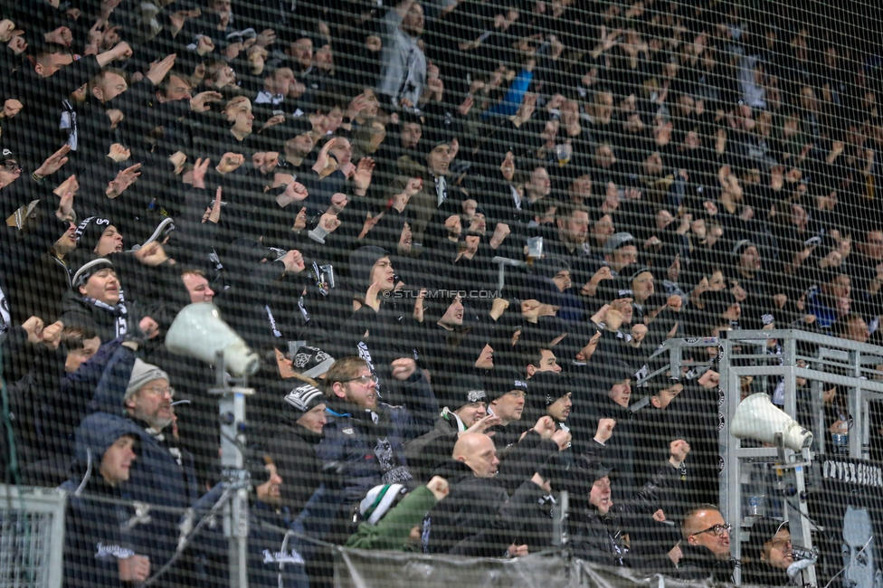 Sturm Graz - Hartberg
Oesterreichische Fussball Bundesliga, 21. Runde, SK Sturm Graz - TSV Hartberg, Stadion Liebenau Graz, 27.02.2022. 

Foto zeigt Fans von Sturm
