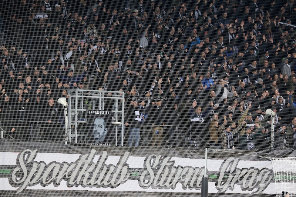 Sturm Graz - Hartberg
Oesterreichische Fussball Bundesliga, 21. Runde, SK Sturm Graz - TSV Hartberg, Stadion Liebenau Graz, 27.02.2022. 

Foto zeigt Fans von Sturm
