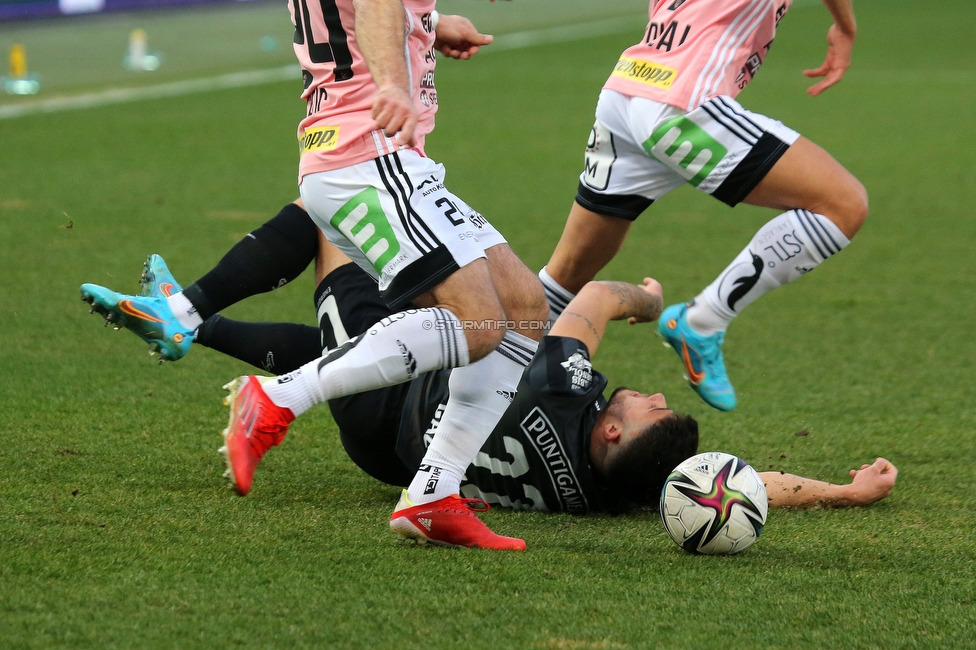 Sturm Graz - Hartberg
Oesterreichische Fussball Bundesliga, 21. Runde, SK Sturm Graz - TSV Hartberg, Stadion Liebenau Graz, 27.02.2022. 

Foto zeigt Jusuf Gazibegovic (Sturm)
