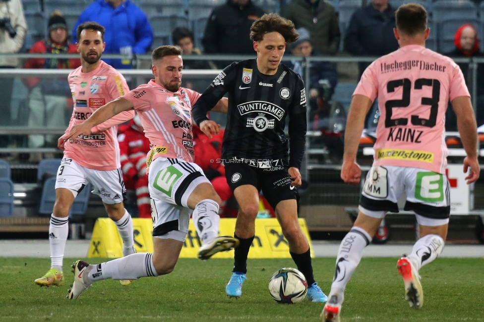 Sturm Graz - Hartberg
Oesterreichische Fussball Bundesliga, 21. Runde, SK Sturm Graz - TSV Hartberg, Stadion Liebenau Graz, 27.02.2022. 

Foto zeigt Luca Kronberger (Sturm)
