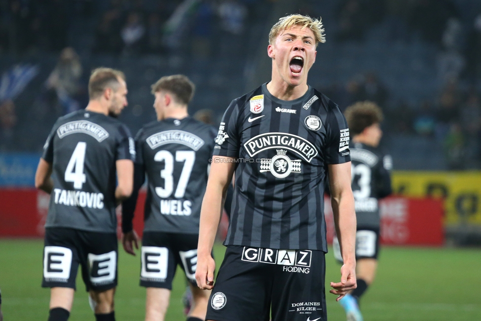 Sturm Graz - Hartberg
Oesterreichische Fussball Bundesliga, 21. Runde, SK Sturm Graz - TSV Hartberg, Stadion Liebenau Graz, 27.02.2022. 

Foto zeigt Rasmus Hoejlund (Sturm)
