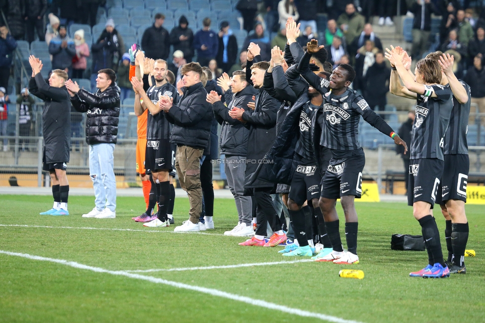 Sturm Graz - Hartberg
Oesterreichische Fussball Bundesliga, 21. Runde, SK Sturm Graz - TSV Hartberg, Stadion Liebenau Graz, 27.02.2022. 

Foto zeigt die Mannschaft von Sturm
