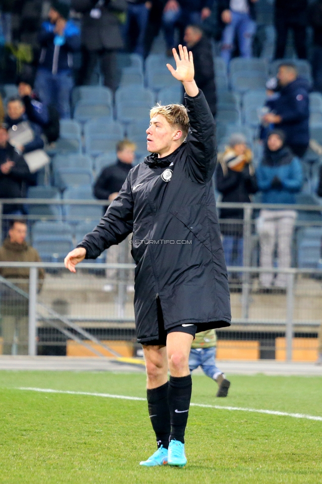 Sturm Graz - Hartberg
Oesterreichische Fussball Bundesliga, 21. Runde, SK Sturm Graz - TSV Hartberg, Stadion Liebenau Graz, 27.02.2022. 

Foto zeigt Rasmus Hoejlund (Sturm)
