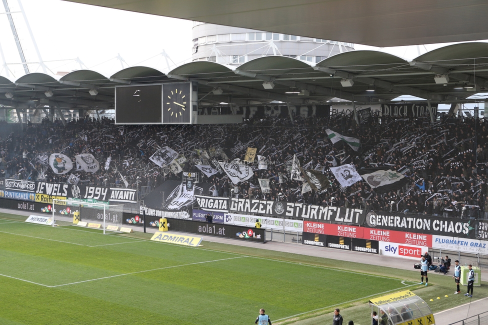 Sturm Graz - Klagenfurt
Oesterreichische Fussball Bundesliga, 24. Runde, SK Sturm Graz - SK Austria Klagenfurt, Stadion Liebenau Graz, 20.03.2022. 

Foto zeigt Fans von Sturm
Schlüsselwörter: schals