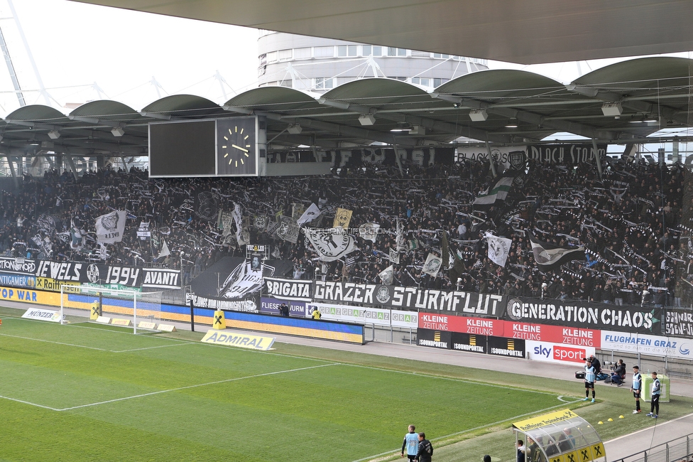 Sturm Graz - Klagenfurt
Oesterreichische Fussball Bundesliga, 24. Runde, SK Sturm Graz - SK Austria Klagenfurt, Stadion Liebenau Graz, 20.03.2022. 

Foto zeigt Fans von Sturm
Schlüsselwörter: schals