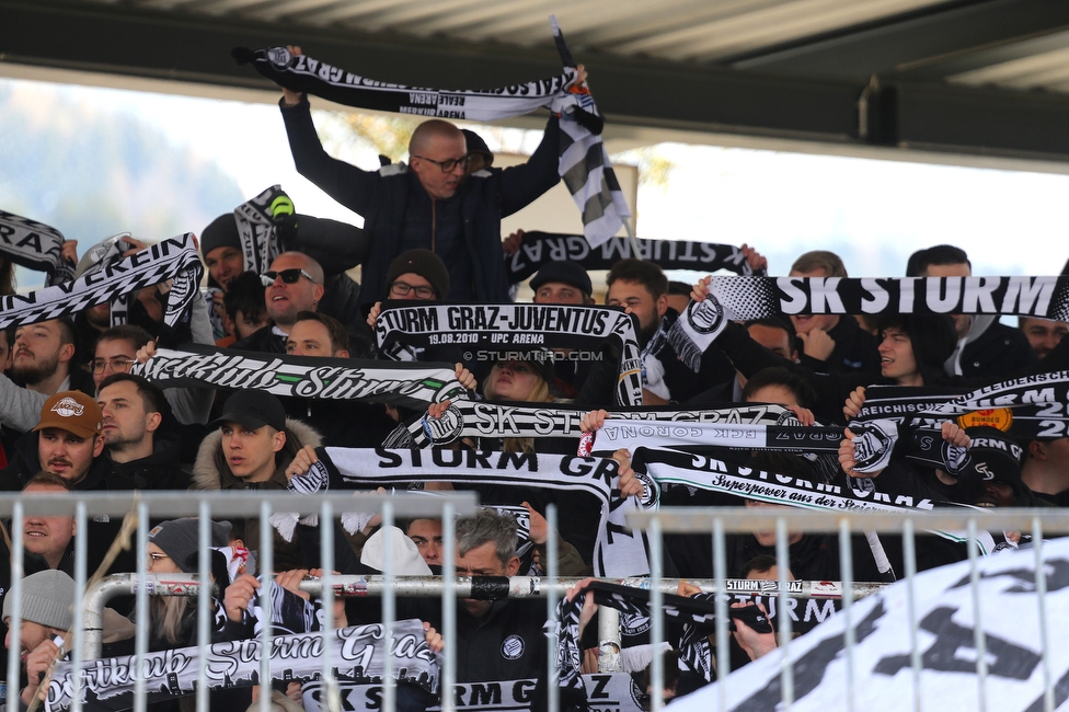 Wolfsberg - Sturm Graz
Oesterreichische Fussball Bundesliga, 25 Runde, Wolfsberger AC - SK Sturm Graz, Lavanttal Arena Wolfsberg, 03.04.2022. 

Foto zeigt Fans von Sturm
Schlüsselwörter: schals