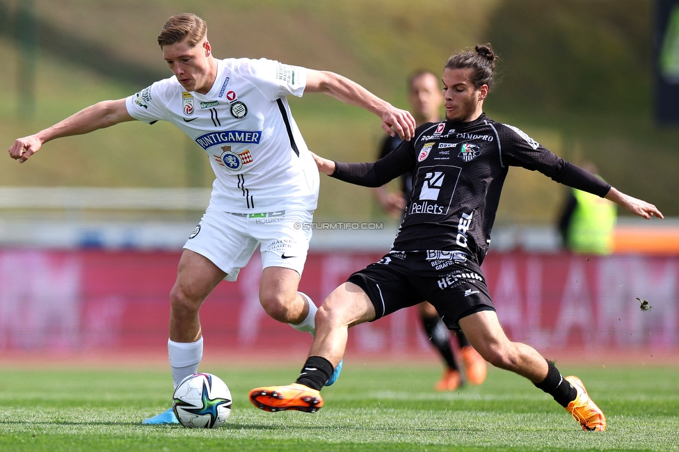 Wolfsberg - Sturm Graz
Oesterreichische Fussball Bundesliga, 25 Runde, Wolfsberger AC - SK Sturm Graz, Lavanttal Arena Wolfsberg, 03.04.2022. 

Foto zeigt Alexander Prass (Sturm)
