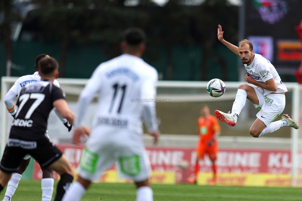 Wolfsberg - Sturm Graz
Oesterreichische Fussball Bundesliga, 25 Runde, Wolfsberger AC - SK Sturm Graz, Lavanttal Arena Wolfsberg, 03.04.2022. 

Foto zeigt Jon Gorenc-Stankovic (Sturm)
