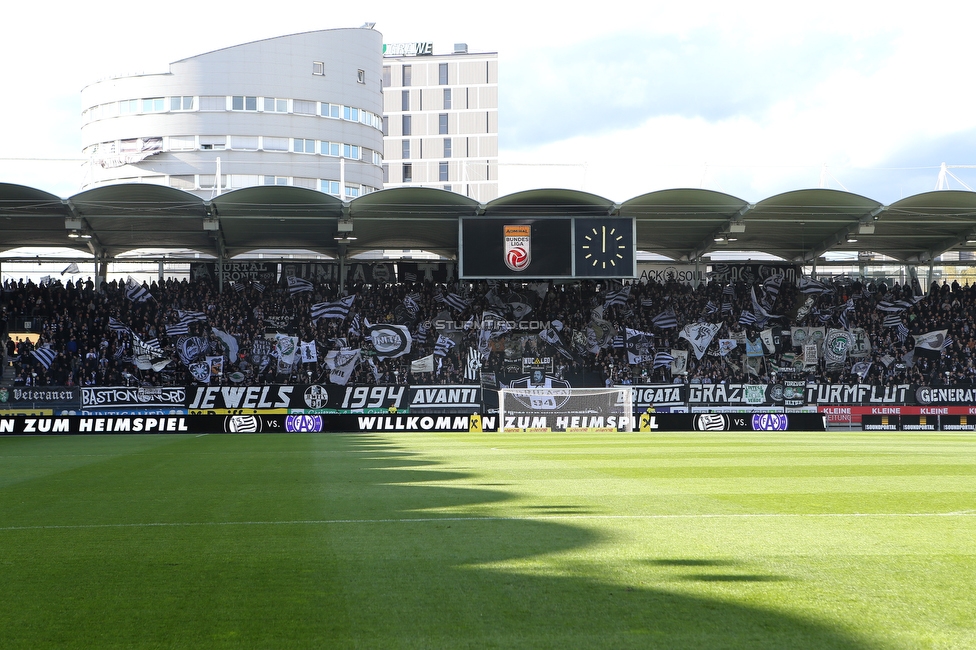 Sturm Graz - Austria Wien
Oesterreichische Fussball Bundesliga, 26. Runde, SK Sturm Graz - FK Austria Wien, Stadion Liebenau Graz, 10.04.2022. 

Foto zeigt Fans von Sturm
