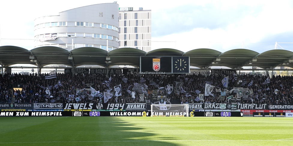 Sturm Graz - Austria Wien
Oesterreichische Fussball Bundesliga, 26. Runde, SK Sturm Graz - FK Austria Wien, Stadion Liebenau Graz, 10.04.2022. 

Foto zeigt Fans von Sturm
