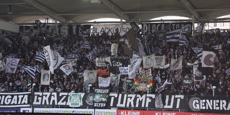 Sturm Graz - Austria Wien
Oesterreichische Fussball Bundesliga, 26. Runde, SK Sturm Graz - FK Austria Wien, Stadion Liebenau Graz, 10.04.2022. 

Foto zeigt Fans von Sturm
Schlüsselwörter: sturmflut