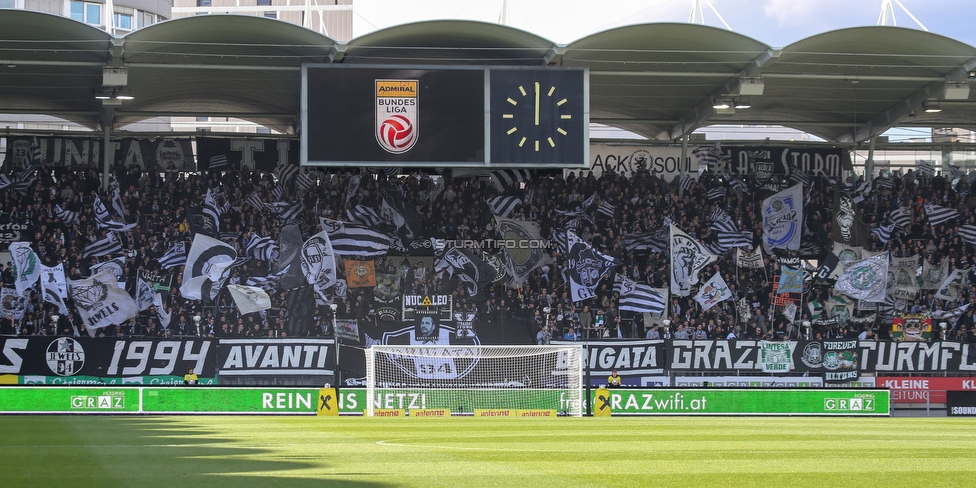 Sturm Graz - Austria Wien
Oesterreichische Fussball Bundesliga, 26. Runde, SK Sturm Graz - FK Austria Wien, Stadion Liebenau Graz, 10.04.2022. 

Foto zeigt Fans von Sturm
