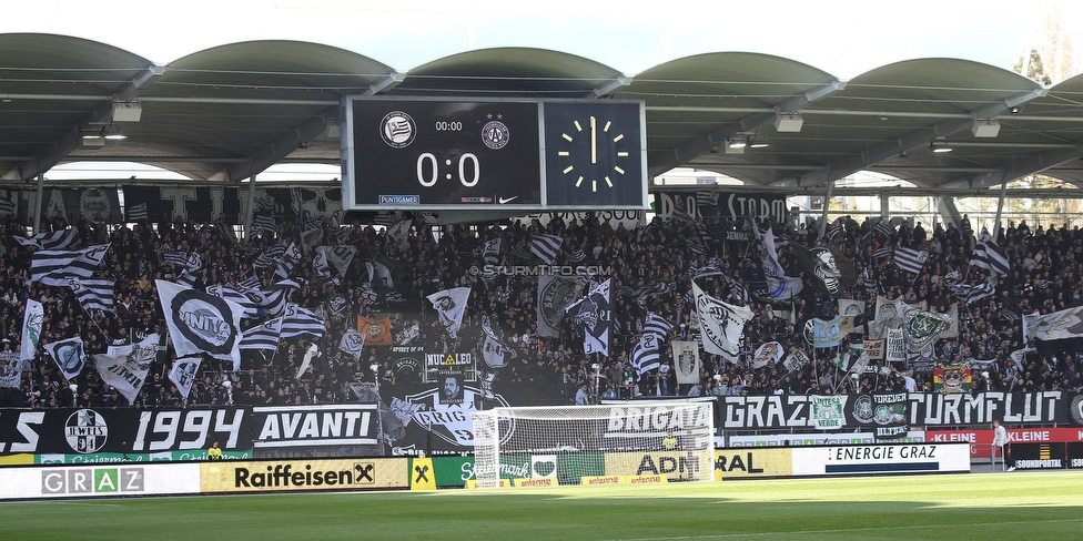 Sturm Graz - Austria Wien
Oesterreichische Fussball Bundesliga, 26. Runde, SK Sturm Graz - FK Austria Wien, Stadion Liebenau Graz, 10.04.2022. 

Foto zeigt Fans von Sturm
