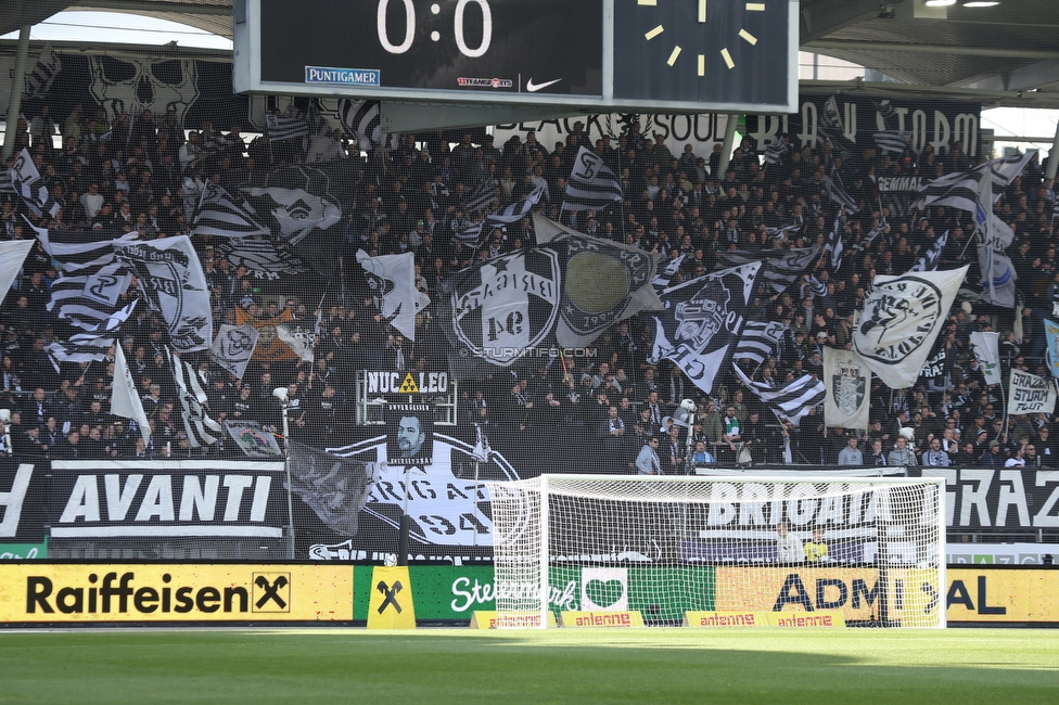 Sturm Graz - Austria Wien
Oesterreichische Fussball Bundesliga, 26. Runde, SK Sturm Graz - FK Austria Wien, Stadion Liebenau Graz, 10.04.2022. 

Foto zeigt Fans von Sturm
