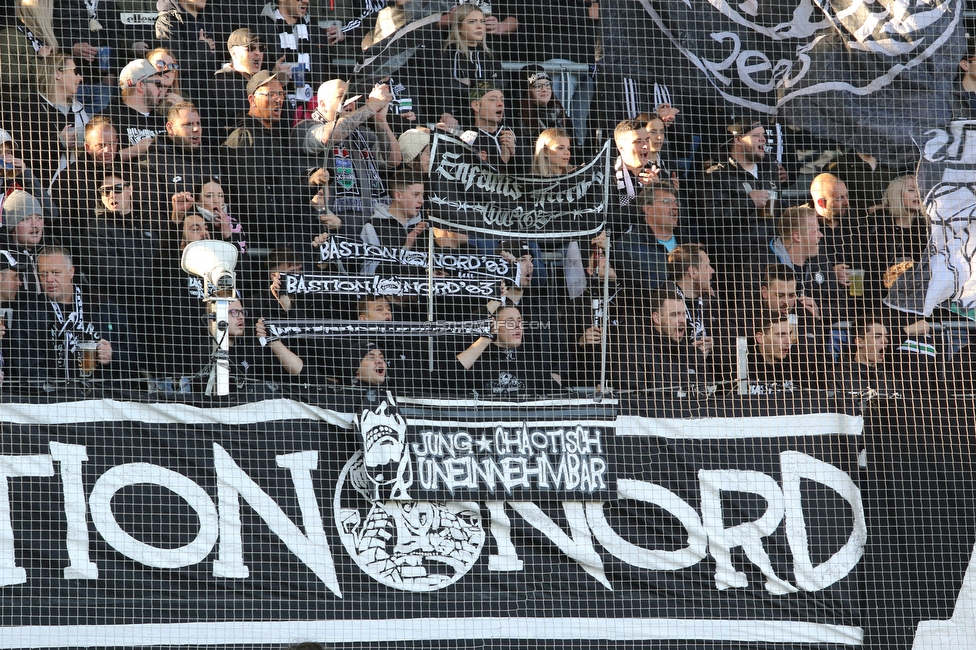 Sturm Graz - Austria Wien
Oesterreichische Fussball Bundesliga, 26. Runde, SK Sturm Graz - FK Austria Wien, Stadion Liebenau Graz, 10.04.2022. 

Foto zeigt Fans von Sturm
Schlüsselwörter: bastion